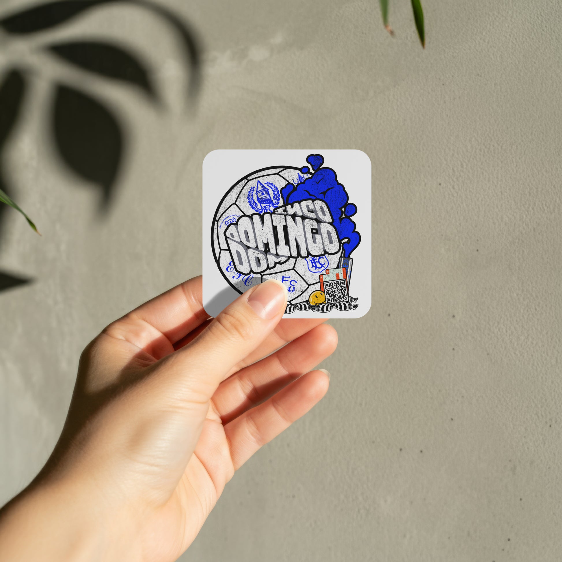 WHITE DOMINGO BALL STICKER